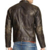 Men’s Distressed Brown Biker Leather Jacket