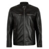 Men's Leather Black Classic Style Jacket