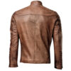 Men's Vintage Tan Brown Biker Leather Jacket