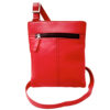 Red Leather Cross Body Bag Messenger Bag Unisex