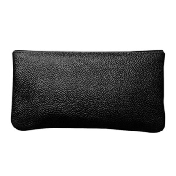 Black Real Leather Tobacco Pouch Unisex