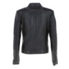 Ladies Black Leather Biker Style Jacket