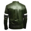 Men's Green Vintage Cafe Racer Leather Jacket