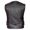 Men's Modern Adventurer Brown Leather Biker Vest