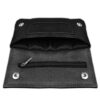 Black Real Leather Tobacco Pouch Unisex