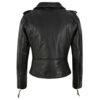 Women's Asymmetrical Style Racer Leather Jacket