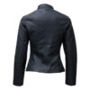 Women's Black Quilted Real Leather Jacket