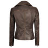 Women's Real Leather Choco Brown Fashion Jacket